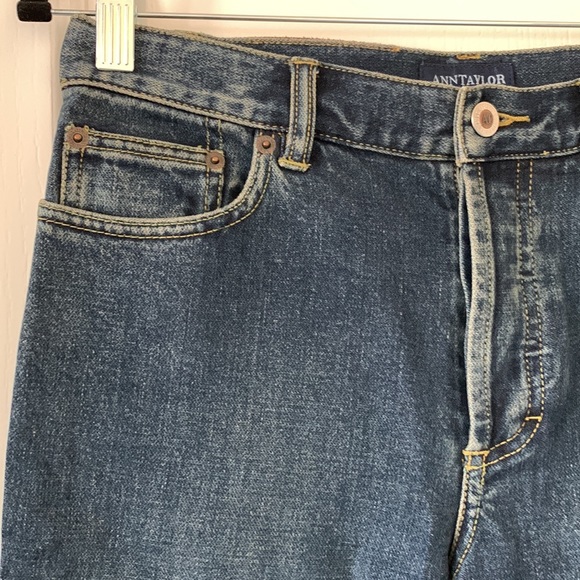 ANN TAYLOR Vintage Bootcut Button Fly Special Edition Jeans Size 6P - Picture 3 of 16